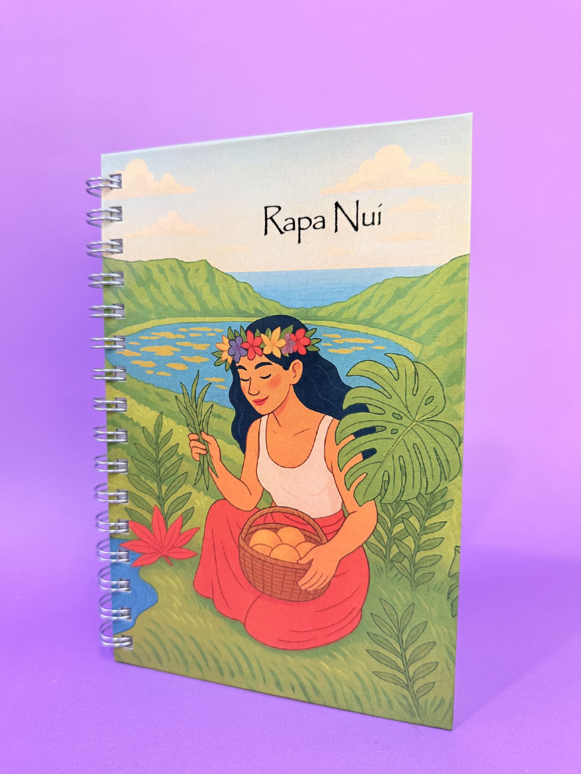 Libreta Ilustrada – Vie Rapa Nui y volcán Rano Kau