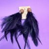 Aros colgantes – Concha Pure y Plumas Negras